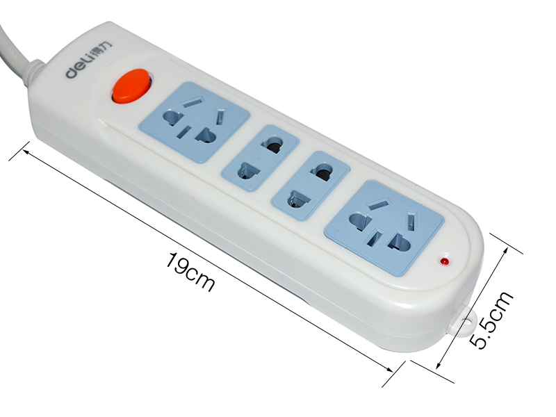 得力3991 得力电源插座  插线板1.8米 250V/10A