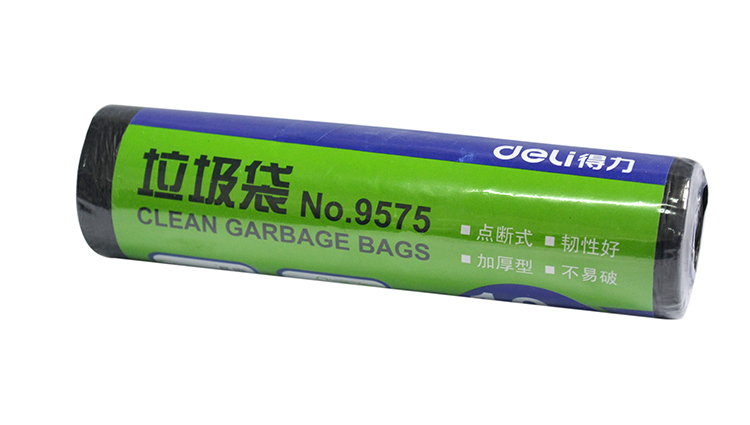 得力9575家用大垃圾袋加厚塑料袋10只60x80cm