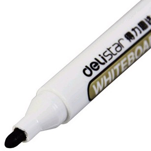 得力文具6811白板笔 4.5mm 可擦水性笔 白板专用笔