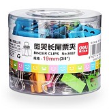 得力8487 19mm长尾夹 票夹 燕尾夹 票据夹 文件夹