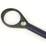 得力9091球拍造型放大镜(中号 直径60mm) 3倍放大
