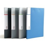 得力文具5411文件夹 单强力夹+插袋文件夹 A4文件夹
