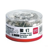 图钉 得力0040图钉 筒装 10mm 1筒300枚