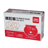 得力文具3217牛皮筋 橡皮筋 乳胶圈  盒装圆形橡皮筋