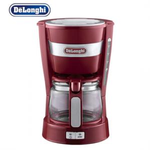 德龙（Delonghi）咖啡机 美式滴漏式咖啡壶 家用迷你半自动咖啡机 ICM14011.R（红色）